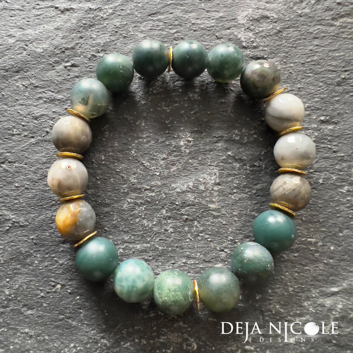 Forest Ember Gemstone Bracelet